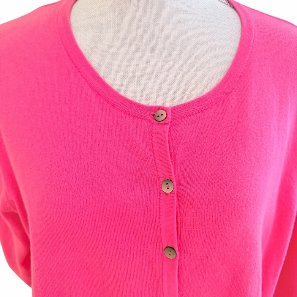 Boden Pink Scoop Neck Button Front Cardigan 18 - Picture 3 of 9